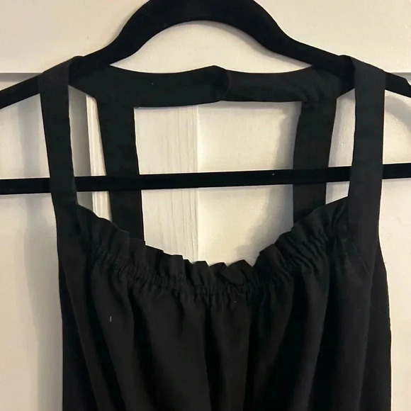 Vtg 1970’s Frederick’s of Hollywood black flounce Ruffle square back jumpsuit - Picture 9 of 13